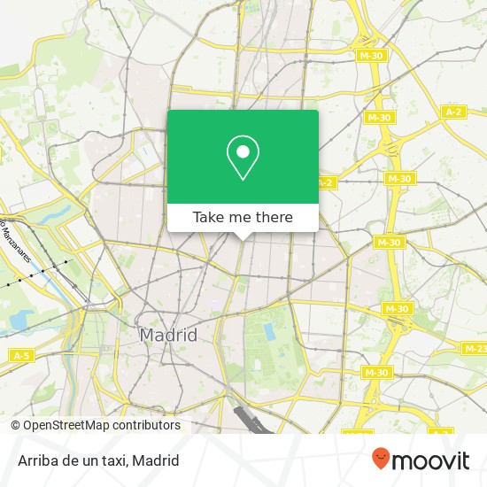 mapa Arriba de un taxi