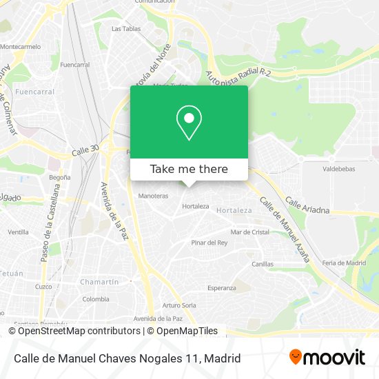 mapa Calle de Manuel Chaves Nogales 11