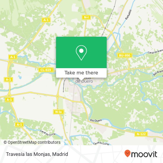 Travesía las Monjas map