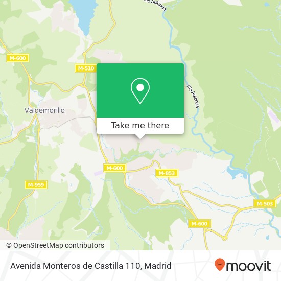 Avenida Monteros de Castilla 110 map