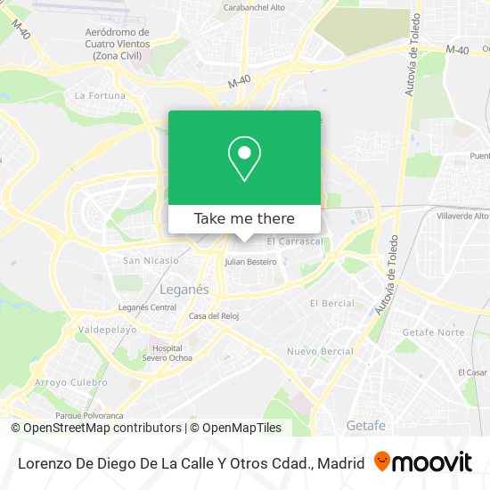 Lorenzo De Diego De La Calle Y Otros Cdad. map