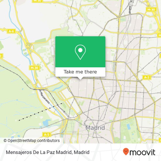 Mensajeros De La Paz Madrid map