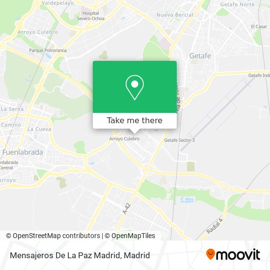 Mensajeros De La Paz Madrid map