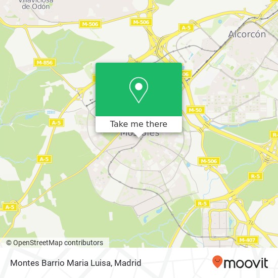 mapa Montes Barrio Maria Luisa