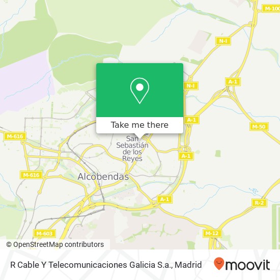 mapa R Cable Y Telecomunicaciones Galicia S.a.