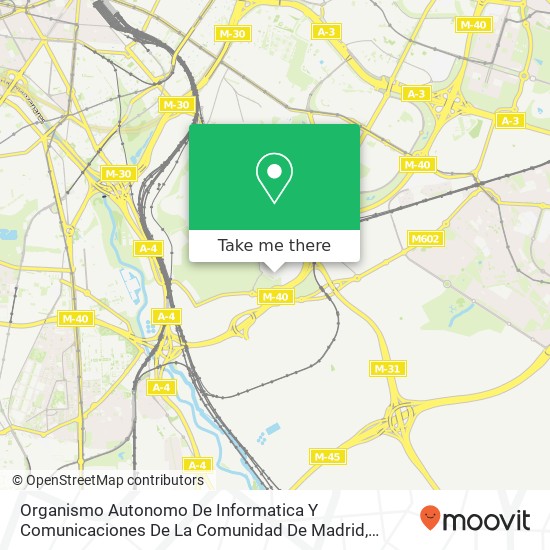 mapa Organismo Autonomo De Informatica Y Comunicaciones De La Comunidad De Madrid