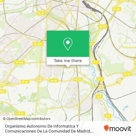 mapa Organismo Autonomo De Informatica Y Comunicaciones De La Comunidad De Madrid