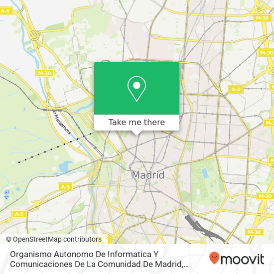 Organismo Autonomo De Informatica Y Comunicaciones De La Comunidad De Madrid map