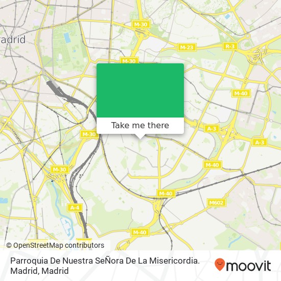 mapa Parroquia De Nuestra SeÑora De La Misericordia. Madrid
