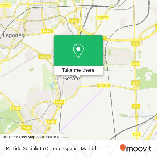 mapa Partido Socialista Obrero Español