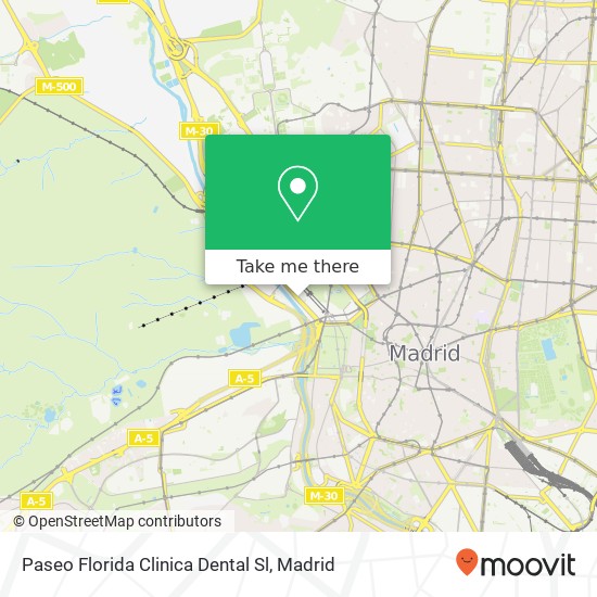 mapa Paseo Florida Clinica Dental Sl