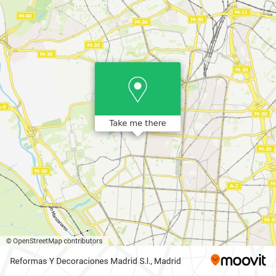 mapa Reformas Y Decoraciones Madrid S.l.