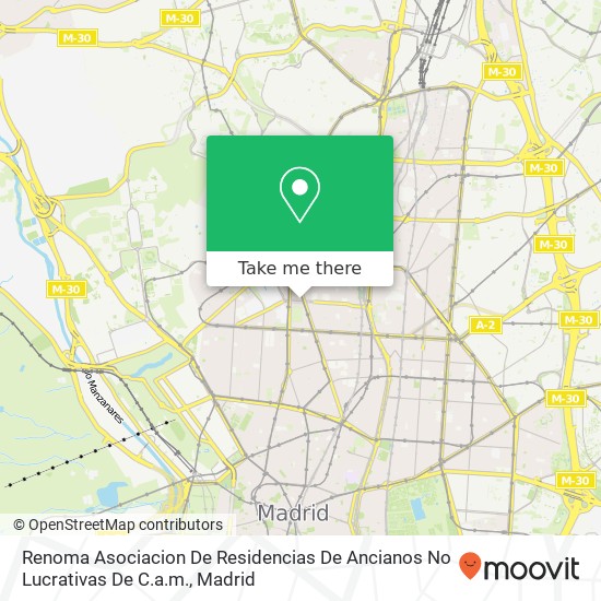 mapa Renoma Asociacion De Residencias De Ancianos No Lucrativas De C.a.m.