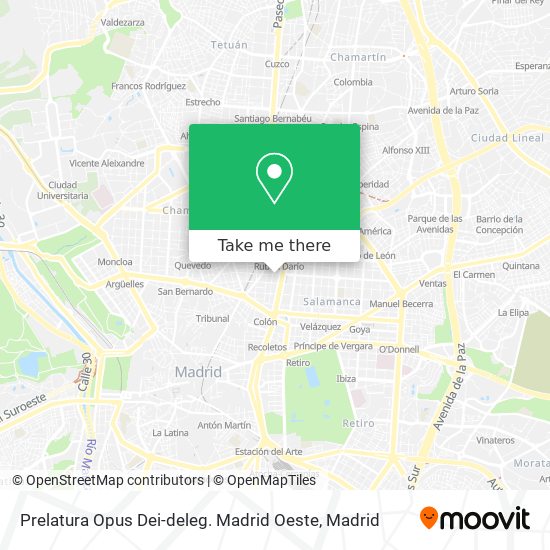 Prelatura Opus Dei-deleg. Madrid Oeste map