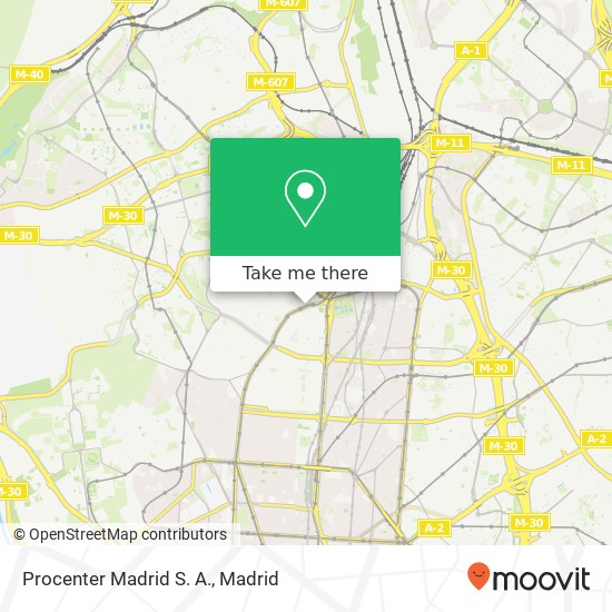 Procenter Madrid S. A. map