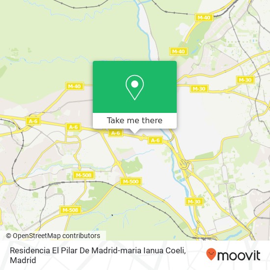 mapa Residencia El Pilar De Madrid-maria Ianua Coeli