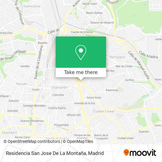 mapa Residencia San Jose De La Montaña
