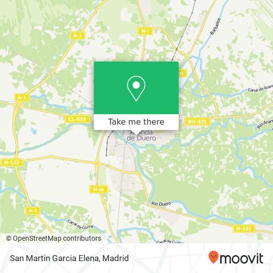 San Martin Garcia Elena map