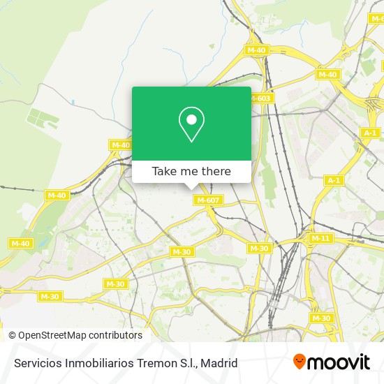 mapa Servicios Inmobiliarios Tremon S.l.