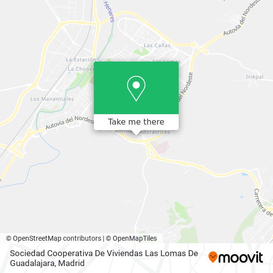 mapa Sociedad Cooperativa De Viviendas Las Lomas De Guadalajara