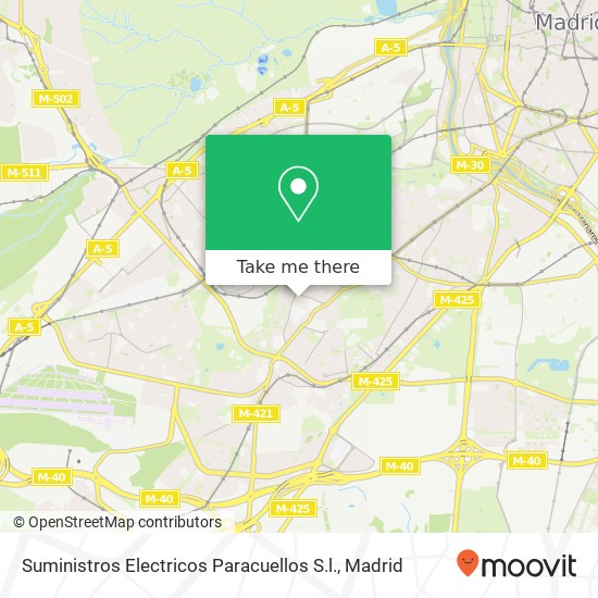 mapa Suministros Electricos Paracuellos S.l.