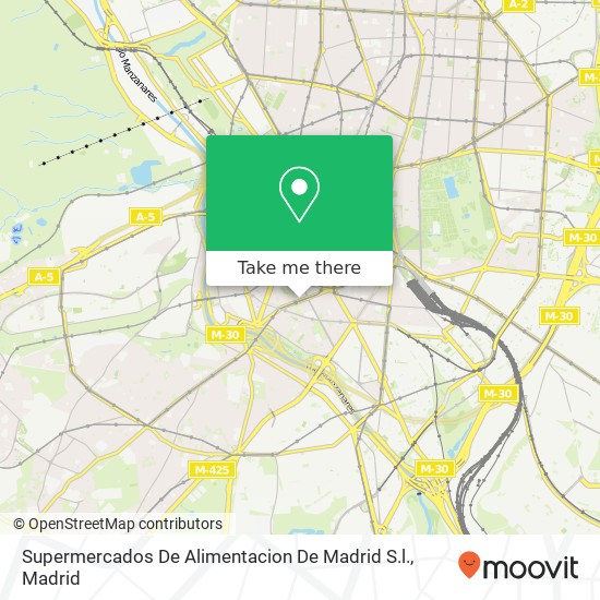 mapa Supermercados De Alimentacion De Madrid S.l.