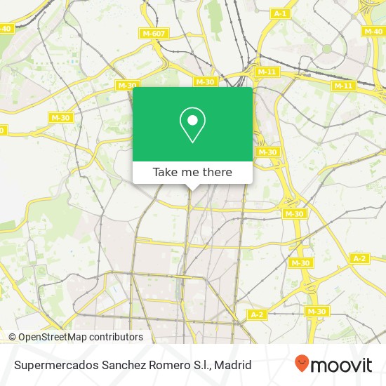 mapa Supermercados Sanchez Romero S.l.