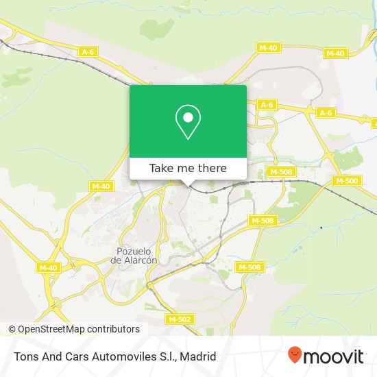 mapa Tons And Cars Automoviles S.l.