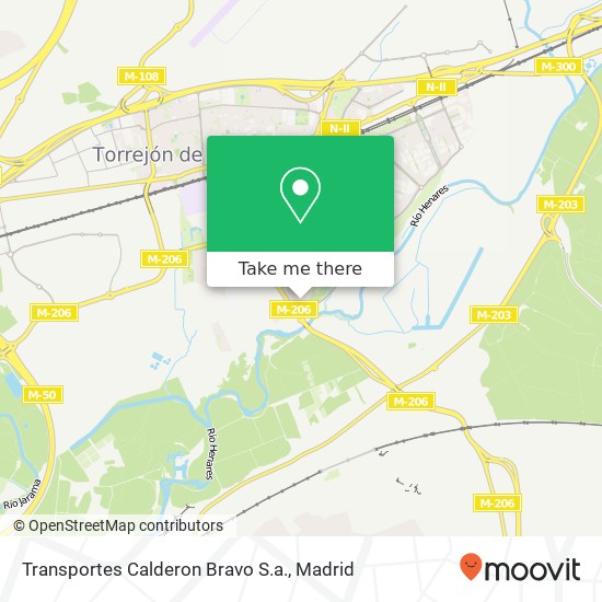 mapa Transportes Calderon Bravo S.a.