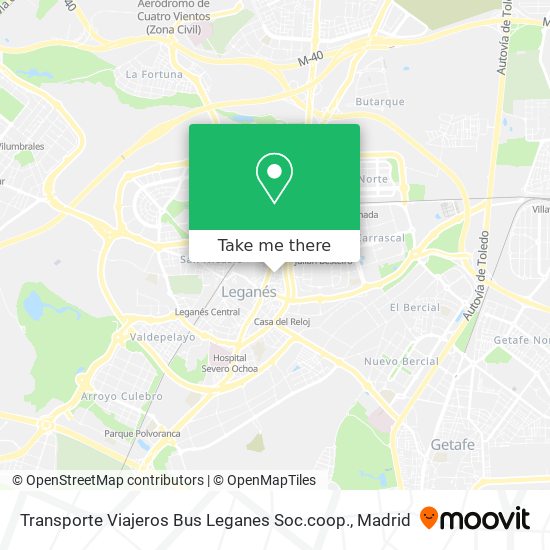 Transporte Viajeros Bus Leganes Soc.coop. map