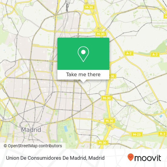 mapa Union De Consumidores De Madrid