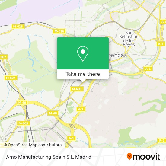 mapa Amo Manufacturing Spain S.l.