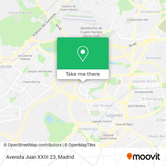 mapa Avenida Juan XXIII 23