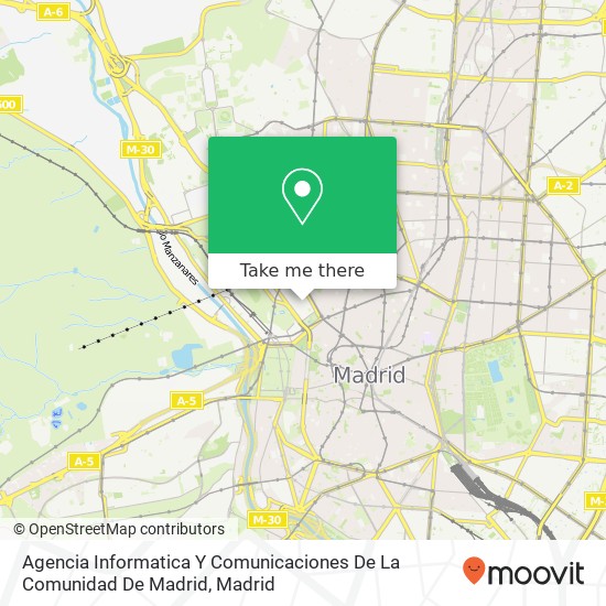 Agencia Informatica Y Comunicaciones De La Comunidad De Madrid map