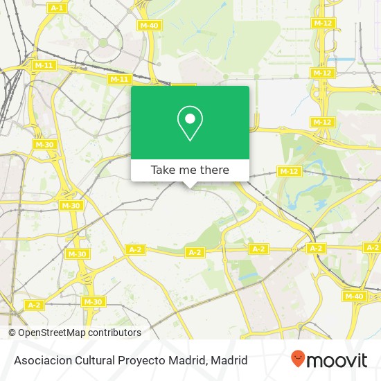 mapa Asociacion Cultural Proyecto Madrid