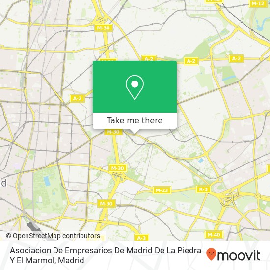 mapa Asociacion De Empresarios De Madrid De La Piedra Y El Marmol