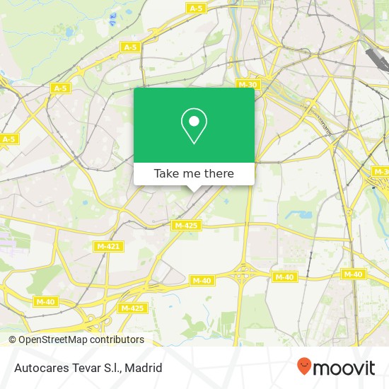 mapa Autocares Tevar S.l.