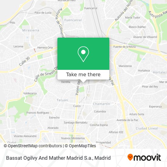 Bassat Ogilvy And Mather Madrid S.a. map