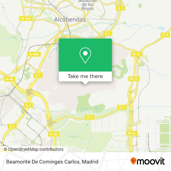 mapa Beamonte De Cominges Carlos