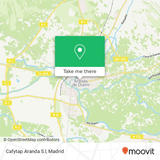 mapa Cafytap Aranda S.l