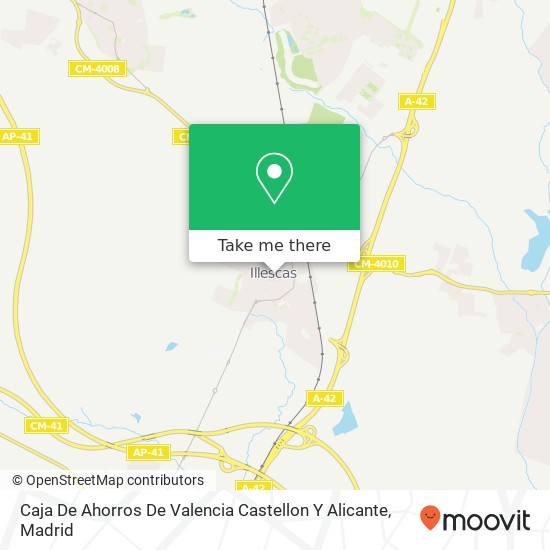 Caja De Ahorros De Valencia Castellon Y Alicante map