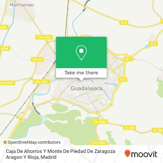 Caja De Ahorros Y Monte De Piedad De Zaragoza Aragon Y Rioja map