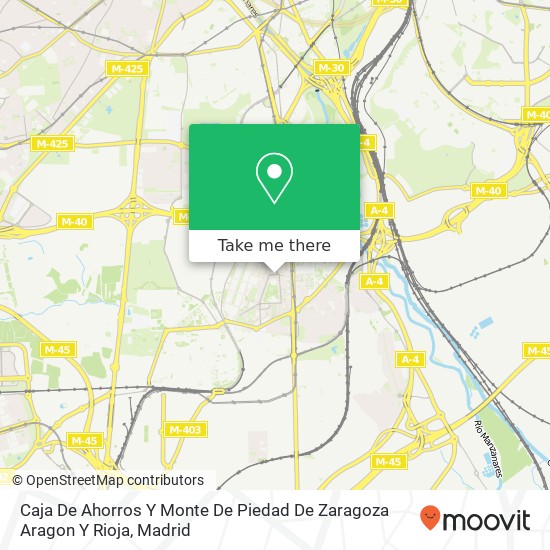 Caja De Ahorros Y Monte De Piedad De Zaragoza Aragon Y Rioja map