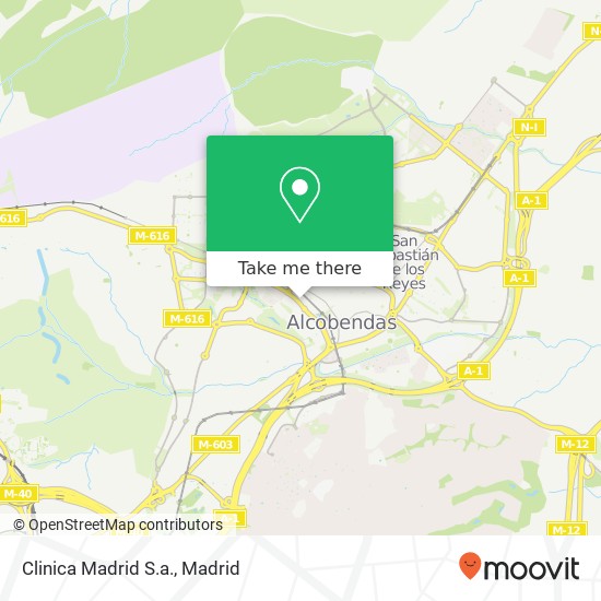 mapa Clinica Madrid S.a.