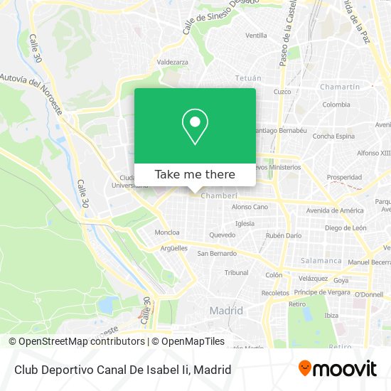 Club Deportivo Canal De Isabel Ii map