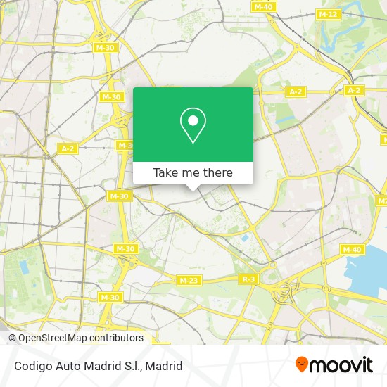 mapa Codigo Auto Madrid S.l.