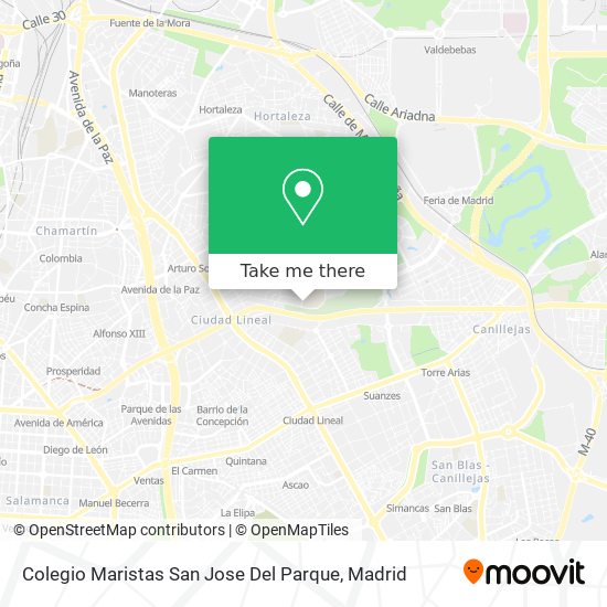 mapa Colegio Maristas San Jose Del Parque