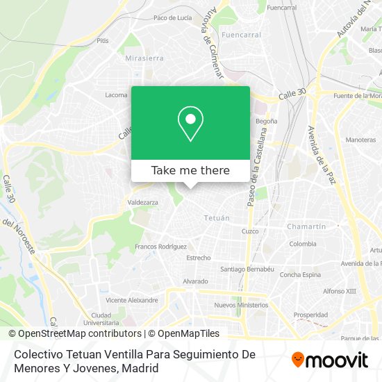 mapa Colectivo Tetuan Ventilla Para Seguimiento De Menores Y Jovenes