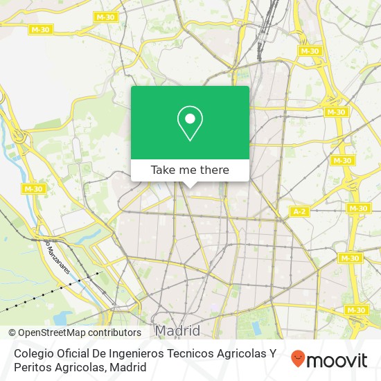 mapa Colegio Oficial De Ingenieros Tecnicos Agricolas Y Peritos Agricolas