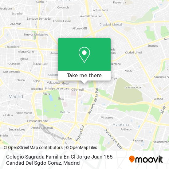 mapa Colegio Sagrada Familia En Cl Jorge Juan 165 Caridad Del Sgdo Coraz